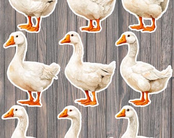 Goose Die Cut Vinyl Sticker Set – For Notebook, Laptop, Water Bottle & Scrapbooking