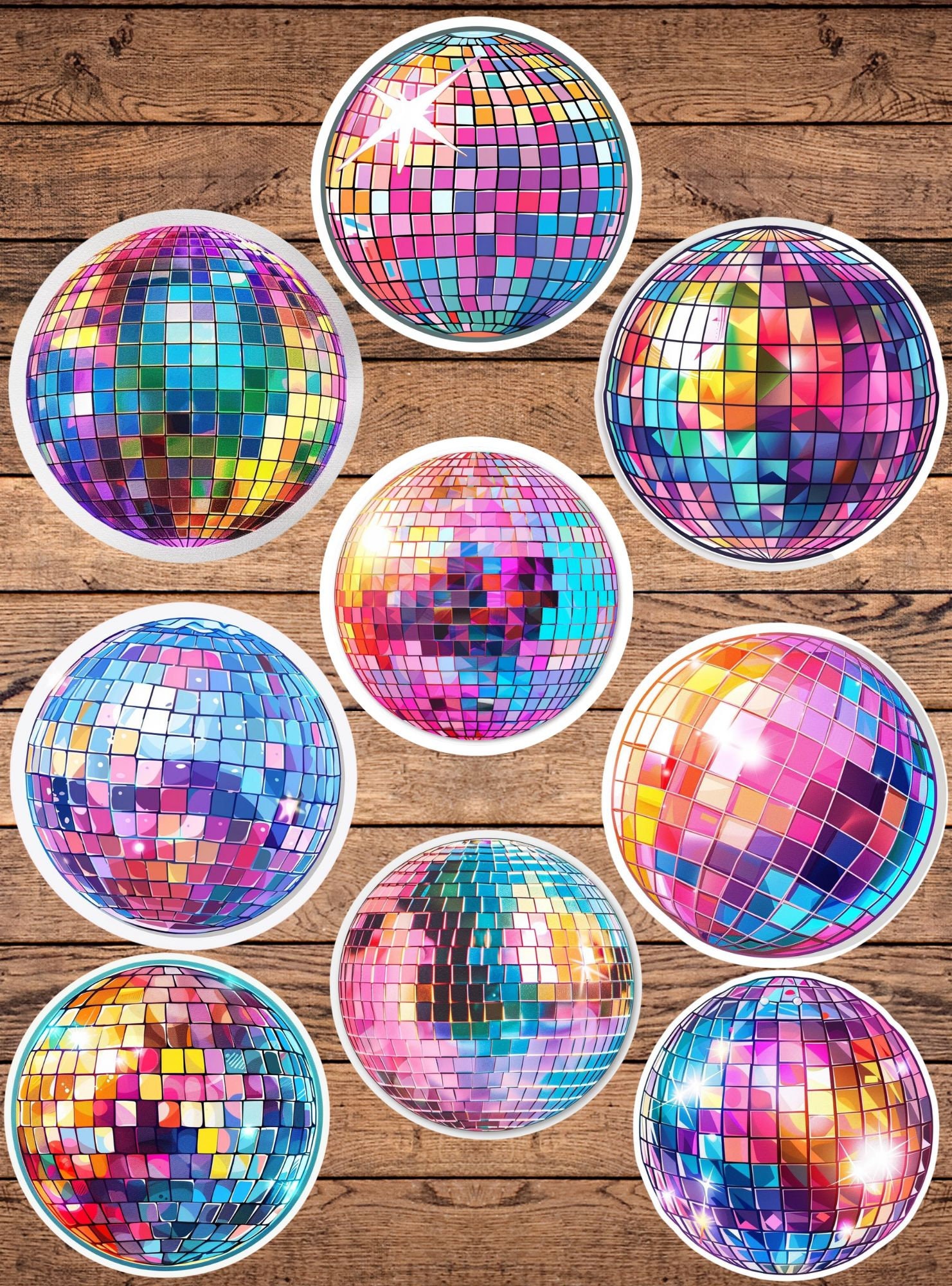 Disco Und Sticker DISCO BALL Die Cut Sticker Set | Funny Sticker | Laptop Sticker | Water ...