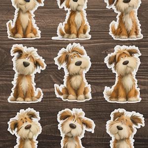 Cartoon Puppy Vinyl Die Cut Sticker Set | Funny Sticker | Laptop Sticker | Water Bottle Sticker | Notebook Sticker
