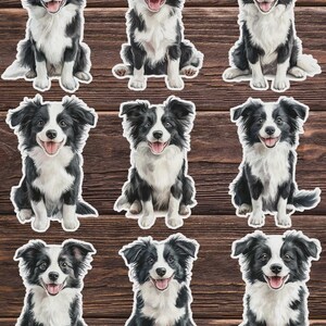 Sheepdog Puppy Dog Vinyl Die Cut Sticker Set | Funny Sticker | Laptop Sticker | Water Bottle Sticker | Notebook Sticker