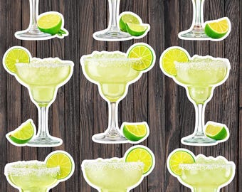 Margarita Die Cut Vinyl Sticker Set – For Notebook, Laptop, Water Bottle & Scrapbooking