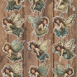 Vintage FairyVinyl Die Cut Sticker Set | Funny Sticker | Laptop Sticker | Water Bottle Sticker | Notebook Sticker