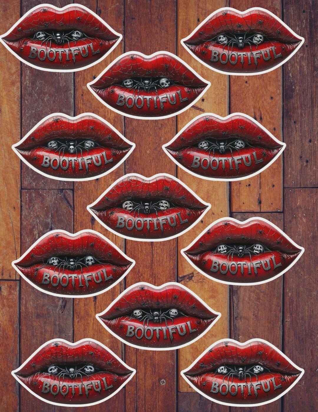 Bootiful Lips Vinyl Die Cut Sticker Set | Funny Sticker | Laptop ...