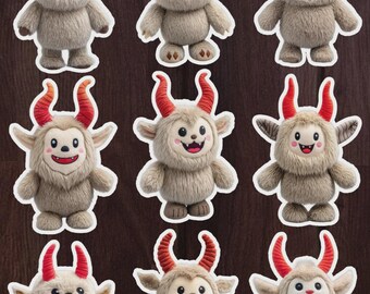 Cute Krampus Die Cut Vinyl Sticker Set – For Notebook, Laptop, Water Bottle & Scrapbooking