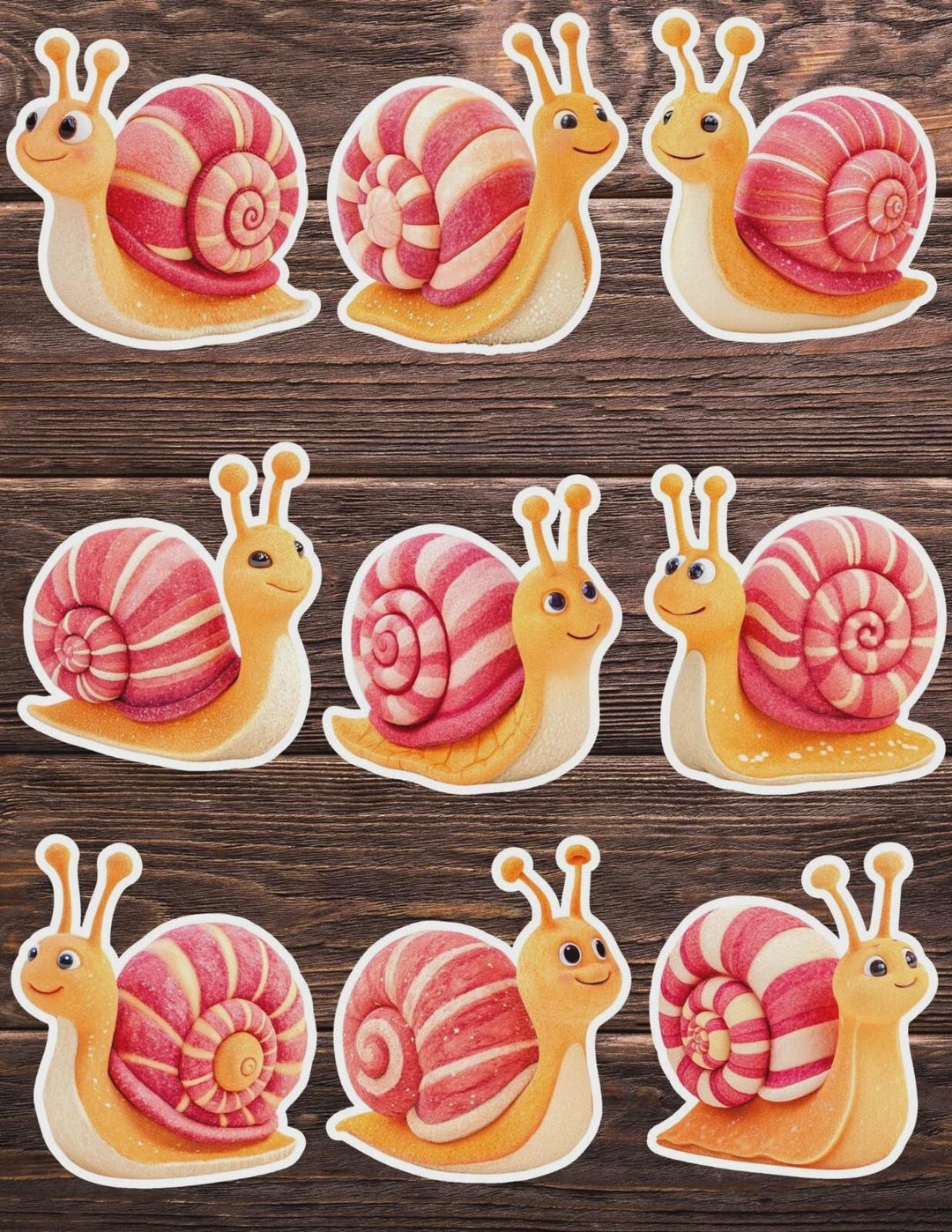 Stripped Snail Vinyl Die Cut Sticker Set | Funny Sticker | Laptop ...