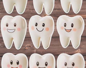 Happy Molar Tooth Die Cut Vinyl Sticker Set | Funny Sticker | Laptop Sticker | Water Bottle Sticker | Notebook Sticker Scrapbooking