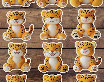 Cheetah Plushie Vinyl Die Cut Sticker Set | Funny Sticker | Laptop Sticker | Water Bottle Sticker | Notebook Sticker