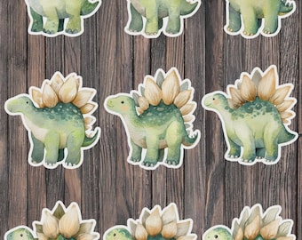 Stegosaurus Dinosaur Die Cut Vinyl Sticker Set | Sticker | Laptop Sticker | Water Bottle Sticker | Notebook Sticker Scrapbooking