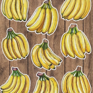 Bunch of Bananas Vinyl Die Cut Sticker Set | Funny Sticker | Laptop Sticker | Water Bottle Sticker | Notebook Sticker