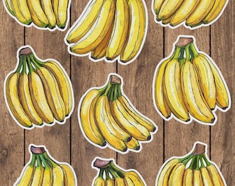 Bunch of Bananas Vinyl Die Cut Sticker Set | Funny Sticker | Laptop Sticker | Water Bottle Sticker | Notebook Sticker