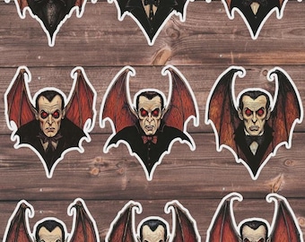 Creepy Vampire Die Cut Vinyl Sticker Set – For Notebook, Laptop, Water Bottle & Scrapbooking