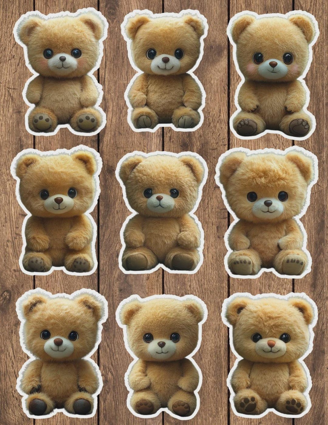Teddy Bear Vinyl Die Cut Sticker Set | Funny Sticker | Laptop Sticker ...