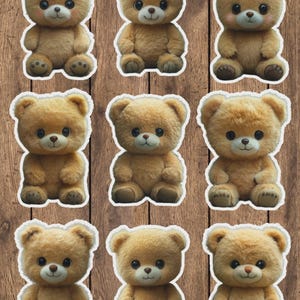 Teddy Bear Vinyl Die Cut Sticker Set | Funny Sticker | Laptop Sticker | Water Bottle Sticker | Notebook Sticker