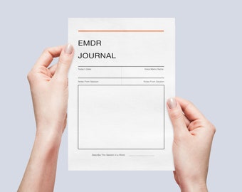 EMDR Therapy Journal | Digital Download | Organize Mental Health | Eye Movement Desensitization and Reprocessing