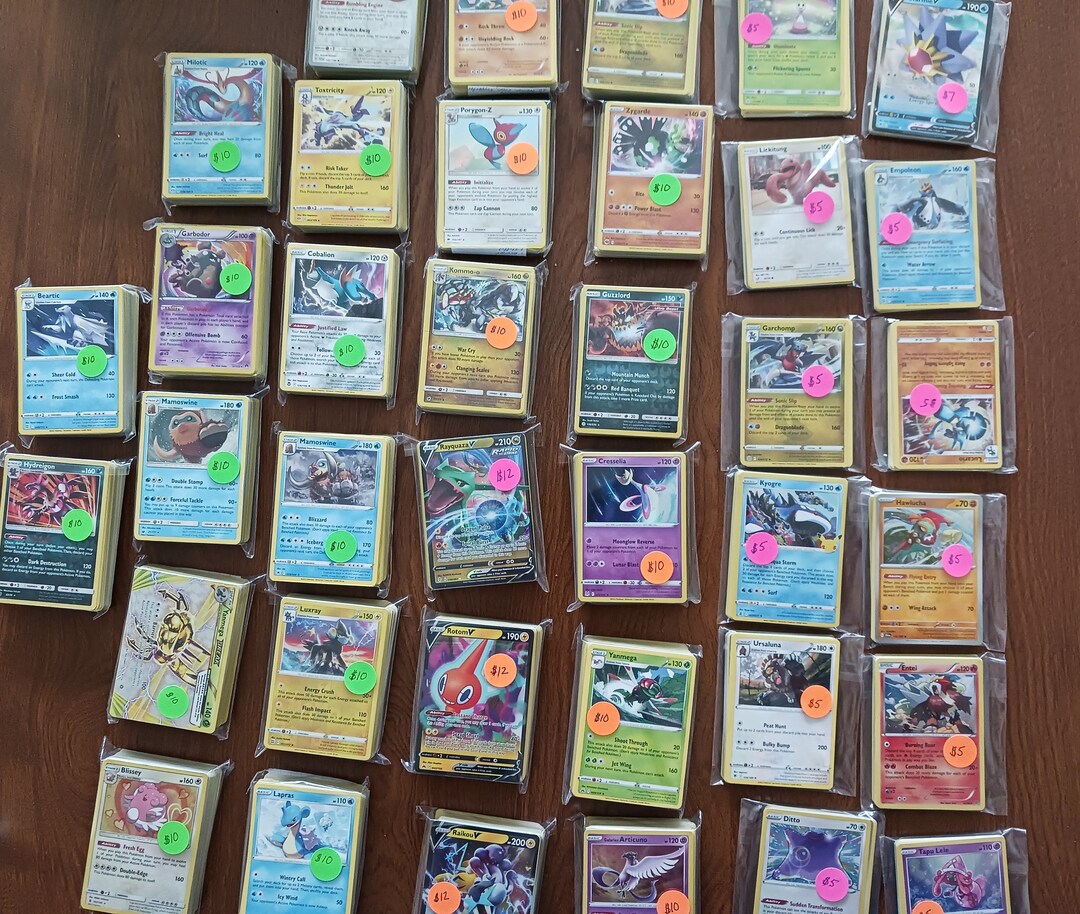 Readytoplay Pokemon Card Deck Guaranteed V Etsy
