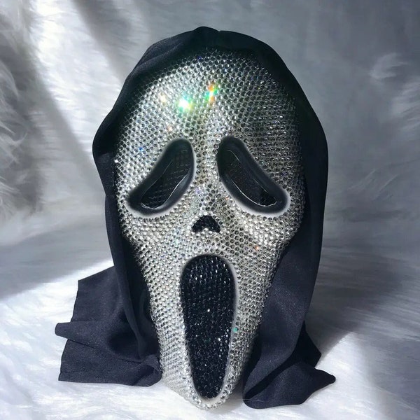 Rhinestoned Scream Mask - Etsy