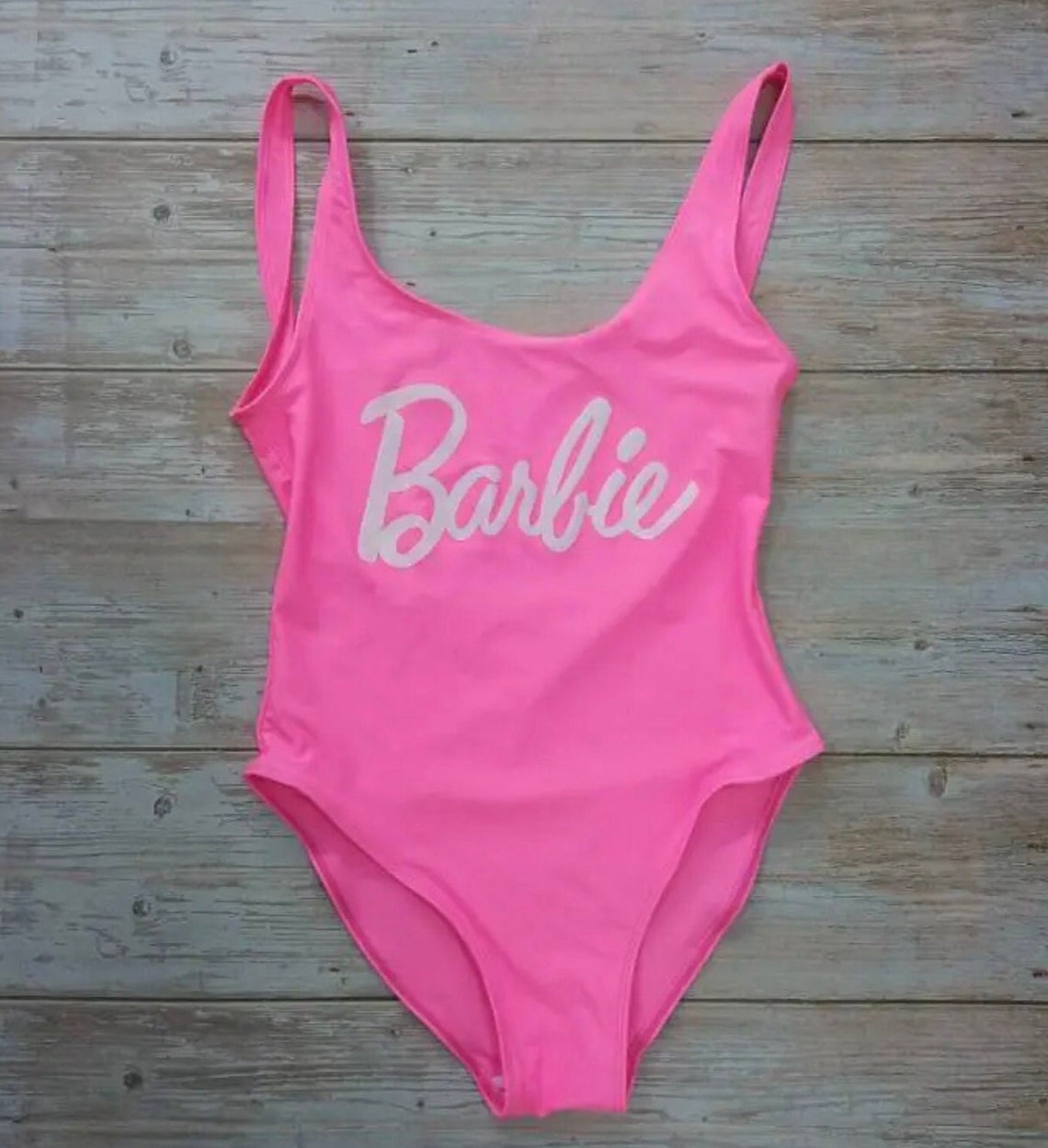 Barbie Pink Swimsuit One Piece Swimsuit Barbie Girl Swim - Etsy