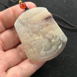Natural Jade Fortune Jade Dragon Pendants, Dragon Amulet Pendant for Men, China Dragon Loong Necklace, Dragon Charm Amulet Talisman PX270
