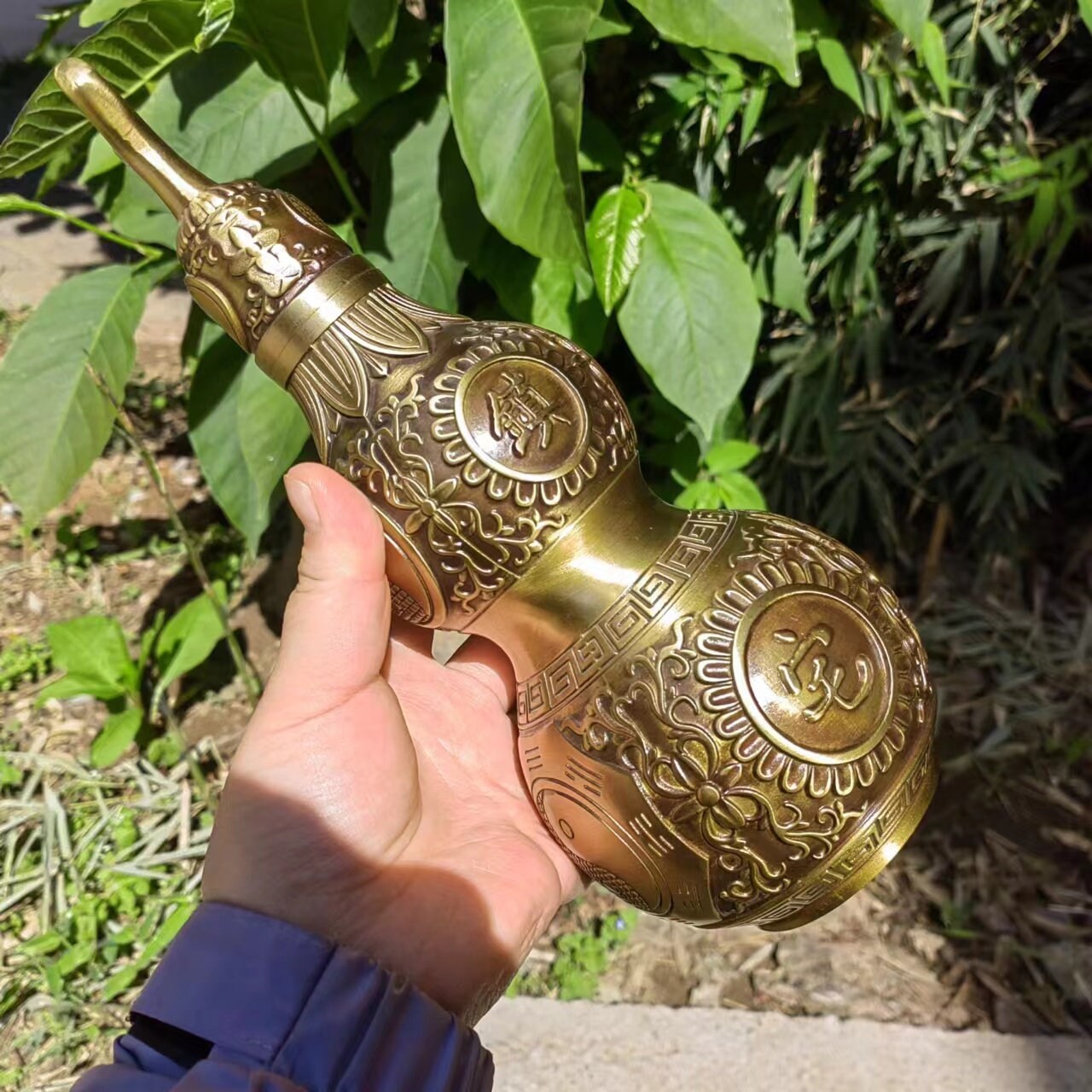 Ambachten ornament, Feng Shui kalebas decoratie, Chinees messing Wu Lou