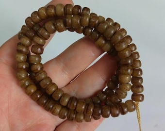 Natural Prayer Yak Bone Rosary Mala Nepal Healing Buddhist Yak Bone Vintage Tibetan Necklace Meditation Beads Pendant Beads Buddhist Px519