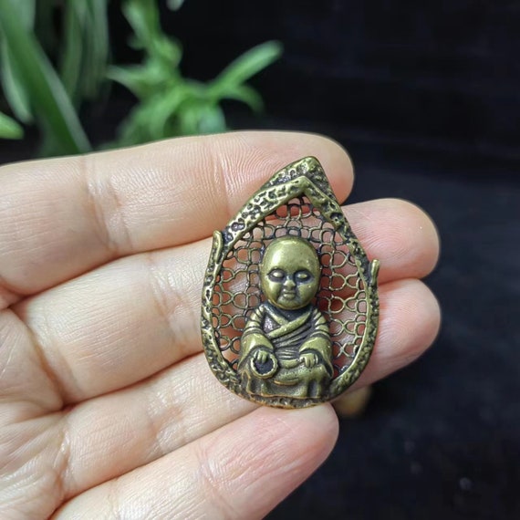 Get 2 Buddha Pendant Natural copper Buddha Pendan… - image 2