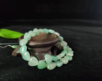 Natural Green jade Rosary Mala Necklace Bracelet, fine Nepal Maitreya Buddha Buddhist jewelry Prayer Beads Necklace for Healing Meditation