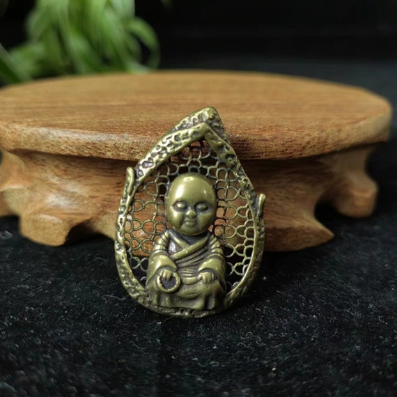 Get 2 Buddha Pendant Natural copper Buddha Pendan… - image 5