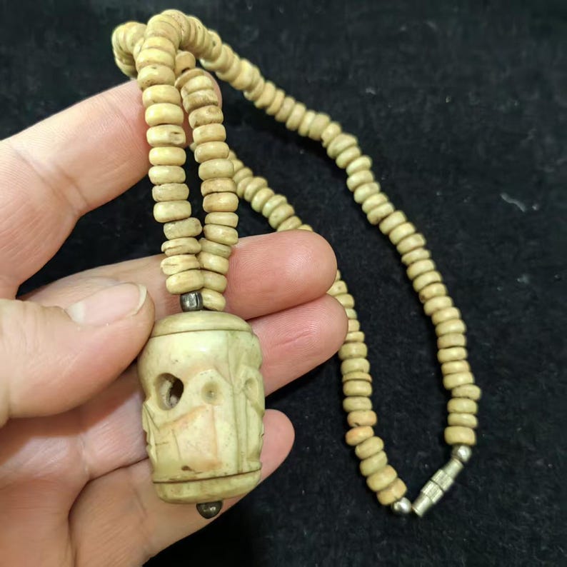 Bracciale con perline di preghiera buddista, braccialetto con perline, perline di preghiera, unisex fatto a mano 19 perline Perline di preghiera