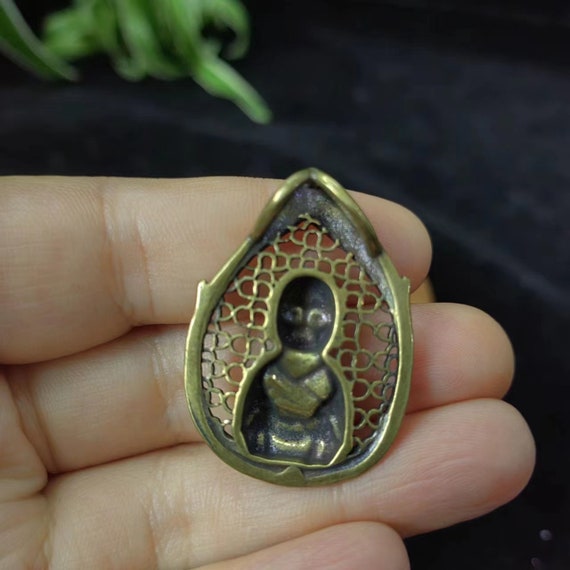 Get 2 Buddha Pendant Natural copper Buddha Pendan… - image 4