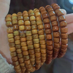1pcs Prayer Yak Bone Rosary Mala Nepal Healing Buddhist Yak Bone Vintage Tibetan Necklace Meditation Beads Pendant Beads Buddhist gift PX052