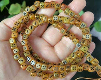 108 Prayer Beads Mala Nepal Buddhist Yak Bone Vintage Tibetan Necklace 108 Meditation beads Pendant Buddha Asian Unisex Expandable gift GT25