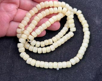 Yak Bone Rosary Mala Nepalese Buddhist Yak Bone Prayer Beads Mala, Nepal Buddhist Vintage Tibetan Necklace Meditation beads Pendant PX278