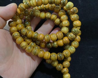 Vintage Tibetan Necklace 108 Meditation beads Pendant Buddha Asian Unisex Expandable gift 108 Prayer Beads Mala Nepal Buddhist Yak Bone p038