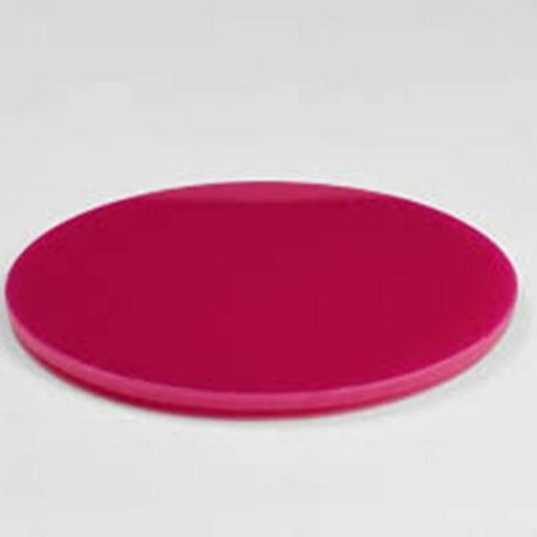Acrylic Dark Pink Circle Disk Round Shapes Circles Base Piece 10mm to 100mm