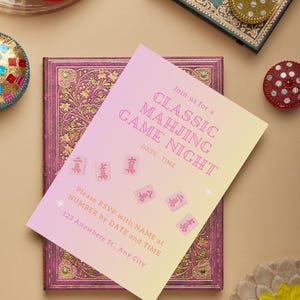 Mahjong Template Party Invite Canva Etsy Mahjong Template Party Invite Canva Etsy
