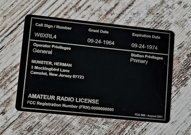 Ham Radio ID Card - Etsy