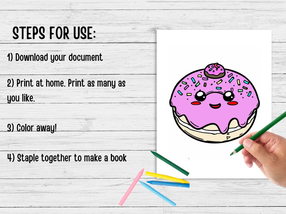 Kawaii Food Coloring Pages, Printable Coloring Pages, Kids Kawaii ...