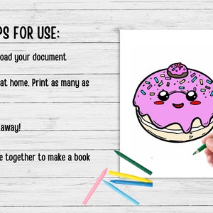 Kawaii Food Coloring Pages, Printable Coloring Pages, Kids Kawaii ...