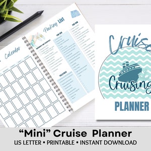 Cruise Planner, Itinerary Planner for Cruise, Cruise Research Planner, Cruise Budget Tracker, Cruise Packing Lists, Travel Tracke