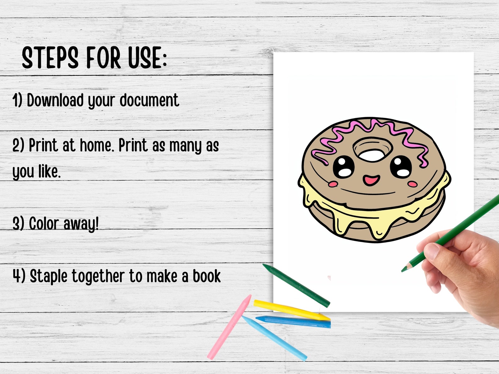 Kawaii Food Coloring Pages, Printable Coloring Pages, Kids Kawaii ...