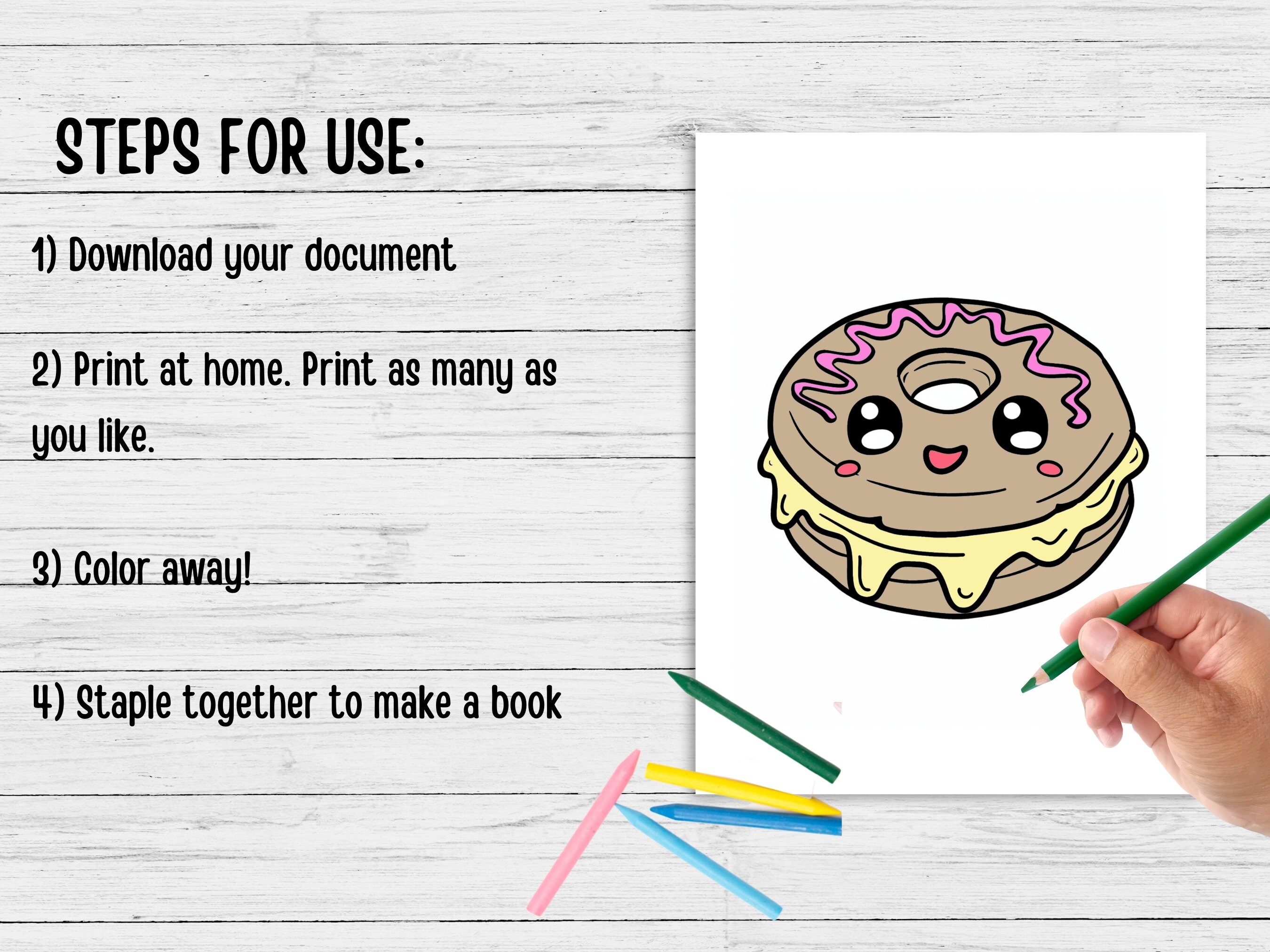 Kawaii Food Coloring Pages, Printable Coloring Pages, Kids Kawaii ...