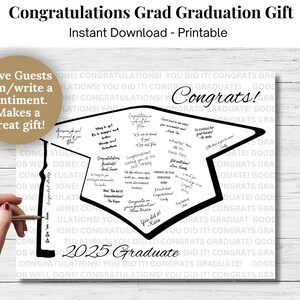 Regalo de graduación, Tarjeta de graduación alternativa, Regalo de graduación 2025, Recuerdo de felicitaciones a nuestro graduado, Regalo de graduación imprimible, Fiesta de graduación