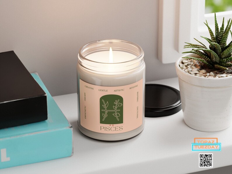 Pisces Birthday Gifts Zodiac Earth Tone Candles February March