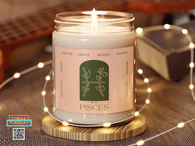 Pisces Birthday Gifts Zodiac Earth Tone Candles February March