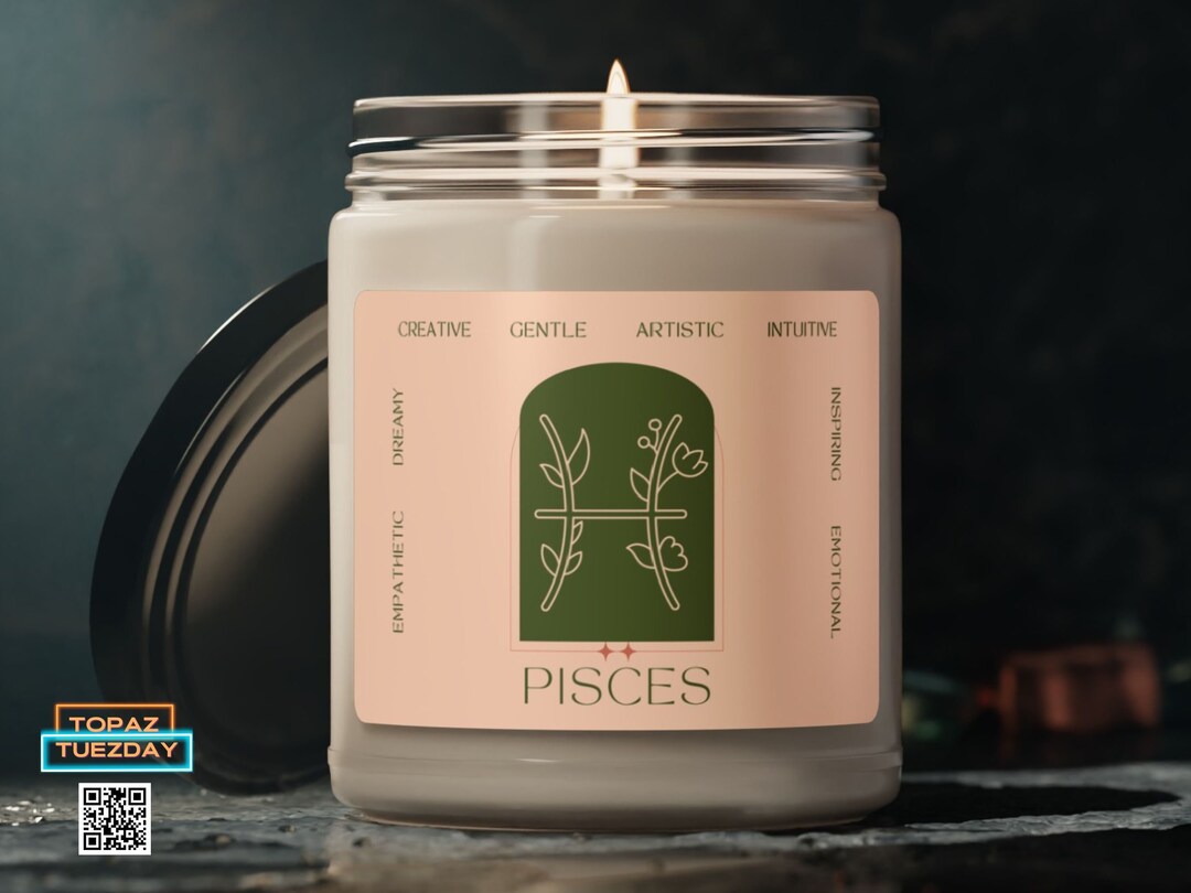 Pisces Birthday Gifts Zodiac Earth Tone Candles February March