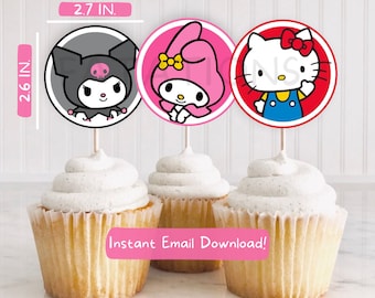 Sanrio - Hello Kitty 228-611 Cupcake Topper