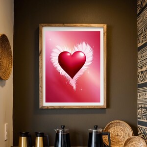 Valentine’s Day Wall Art, Valentine Gift For Her, Couples Wall Art, Lovers Wall Poster, Love Decor, Anniversary Gift for Her & Him,