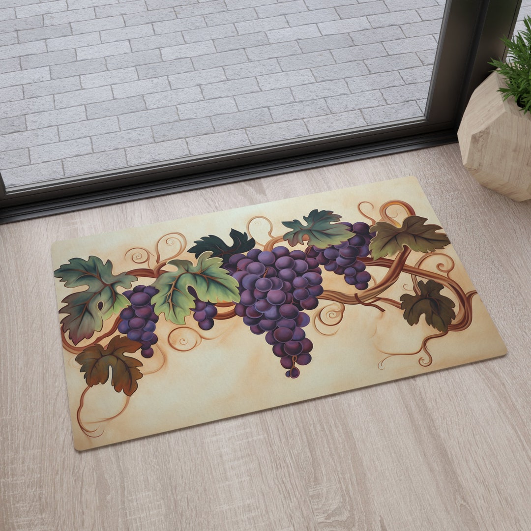 Grape Vines Floor Mat Kitchen Mats for Floor, Durable, Ecofriendly