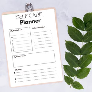 Self Care Planner | Self Care Journal | Daily Planner | Self Care Planner Printable | Self Care Checklist | Self- Care Tracker