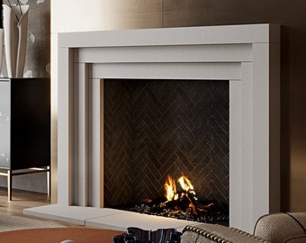 Portland Cast Stone Fireplace Mantel Surround